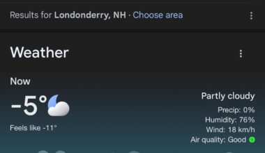 Apparently it's a few degrees colder if you're in New Hampshire