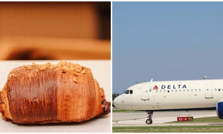 Croatian bakery brand products on Delta Airlines flights