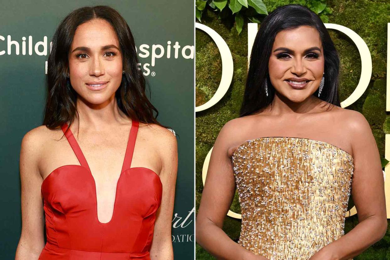 Matt Winkelmeyer/Getty;Gilbert Flores/GG2025/Penske Media via Getty Meghan Markle (left) and Mindy Kaling