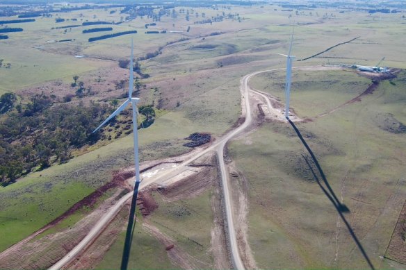 GPG Australia’s 96 megawatt Crookwell 2 wind farm, near Goulburn in NSW.