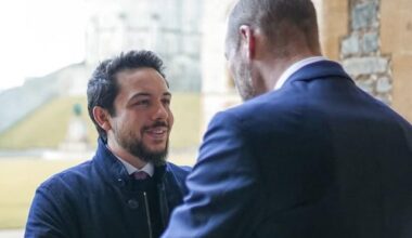 Prince Hussein of Jordan visited Prince William at Windsor Castle