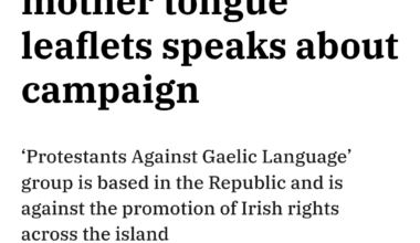 Protestants Against Irish Language... 😞