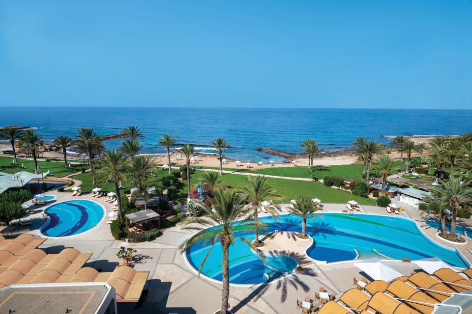 The hotel is set right on a beautiful beach