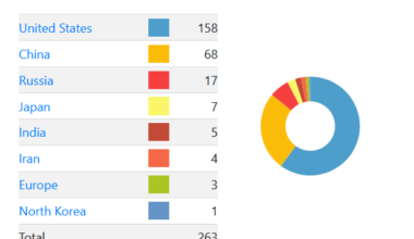 Orbital launches by each country in 2024 [OC]