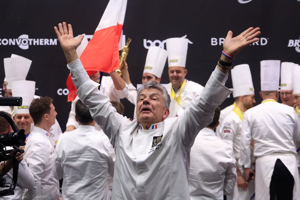 Régis Marcon, father of Paul Marcon, celebrates after his son wins first prize at the Bocuse d’Or 2025. Photo: EPA-EFE Régis Marcon, father of Paul Marcon, celebrates after his son wins first prize at the Bocuse d’Or 2025. Photo: EPA-EFE