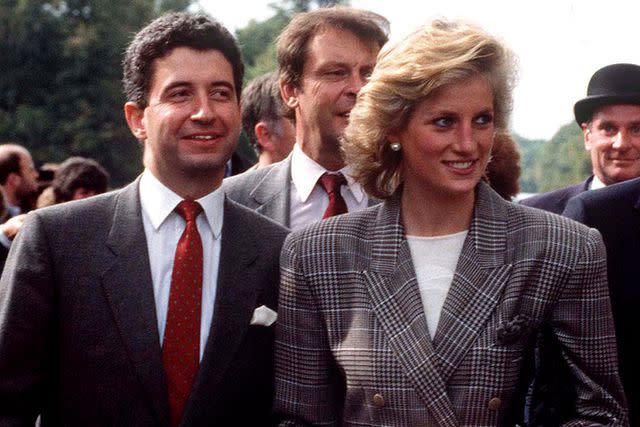Tim Graham Photo Library via Getty Images Princess Diana, with her former private secretary, Patrick Jephson (left)