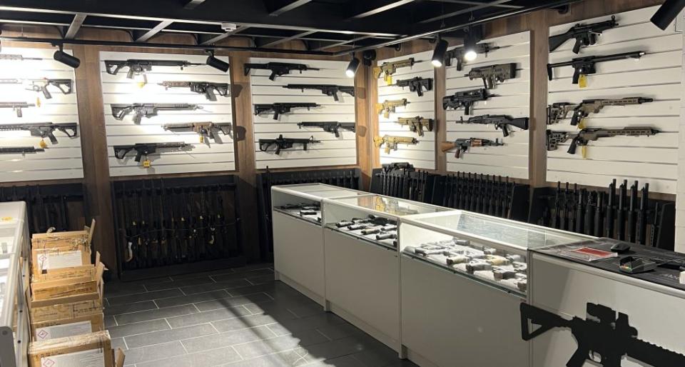 <em>Despite the H&K G36 being the country’s standard-issue military rifle, the AR-15 is the most popular style of rifle sold in Lithuanian gun stores (WATM/Miguel Ortiz)</em>
