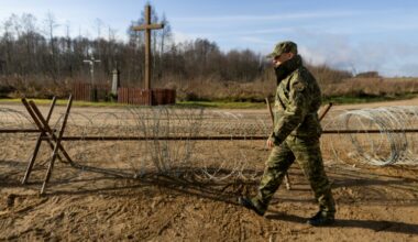 Poland says illegal migrants have been pushed across its border with Belarus (Wojtek RADWANSKI)