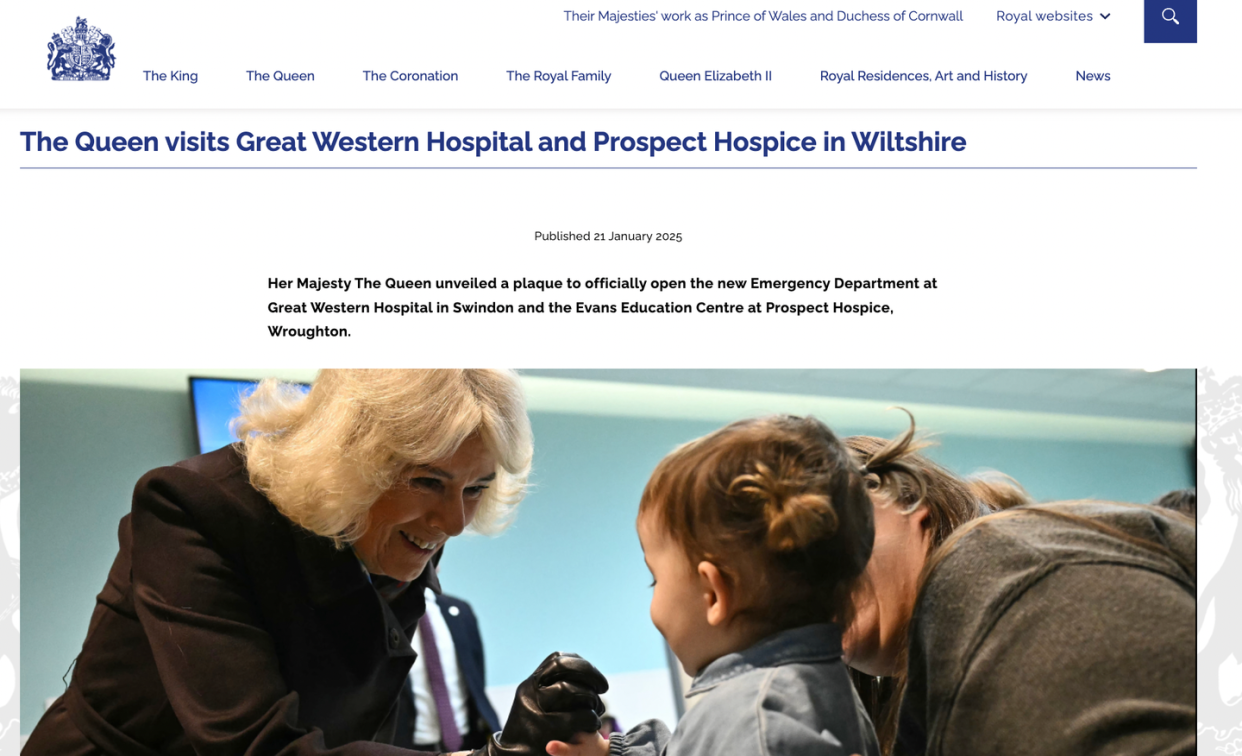 a significant event marking the opening of a medical facility with royal attendance