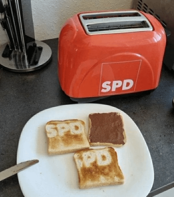 What's the matter? You've hardly touched your Sozialdemokratische Partoast