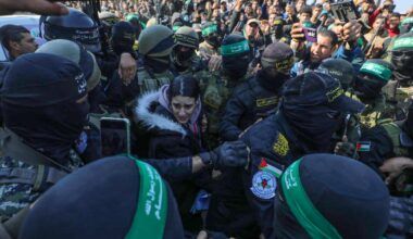 3 Israeli hostages freed, but Netanyahu blasts Hamas for "shocking scenes," delays Palestinian prisoner release