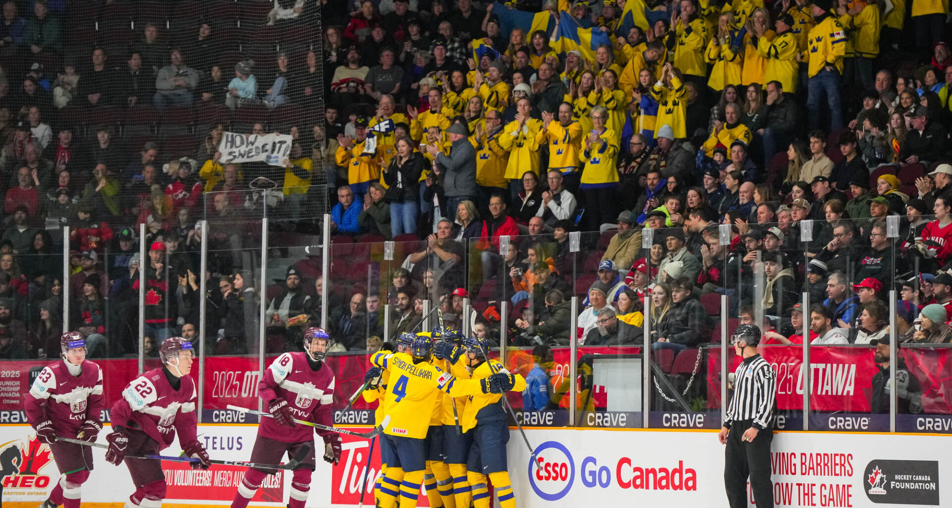 Sweden advances over gutsy Latvia