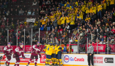 Sweden advances over gutsy Latvia
