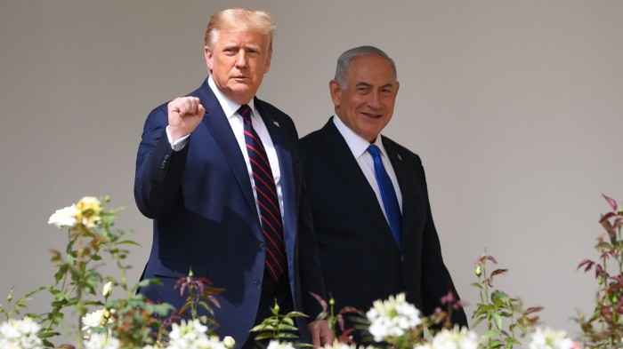 US President Donald Trump with Israeli Prime Minister Benjamin Netanyahu in Washington, US in September 2020