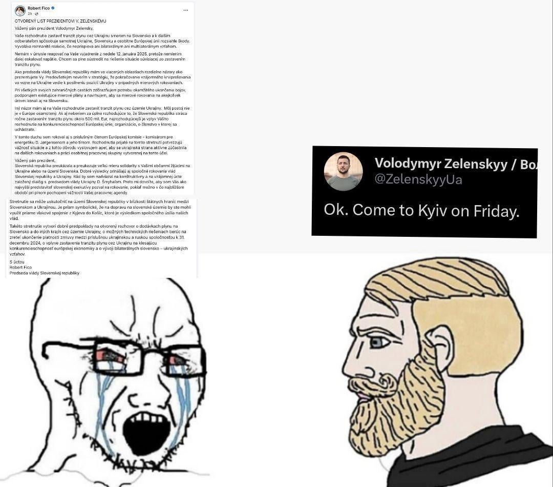 Ok. Slovak virgin vs Ukrainian chad