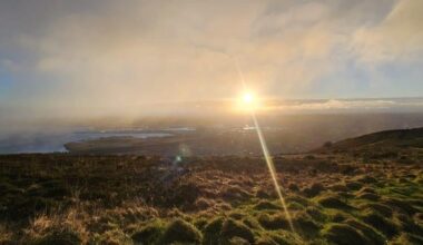 Cave hill at 9 this morning, first sunrise of 2025!