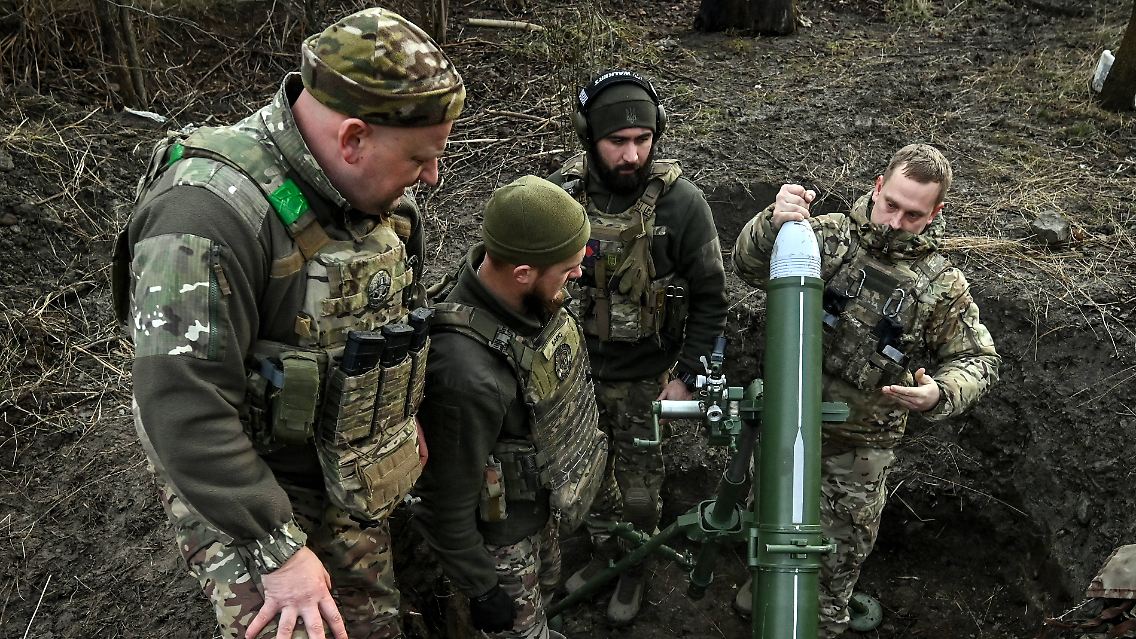 Ukrainische Soldaten an der Donbassfront