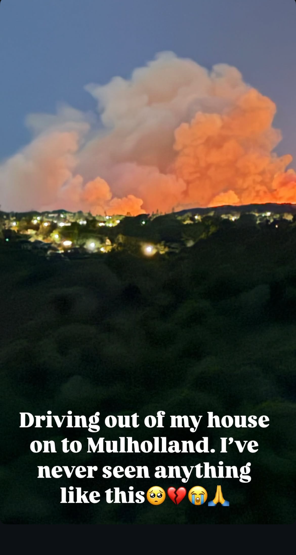 paris hilton documenting her evacuation