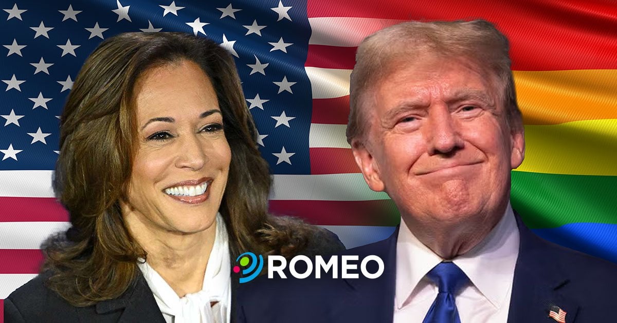 2024 U.S. election poll among users of the LGBT dating website Romeo