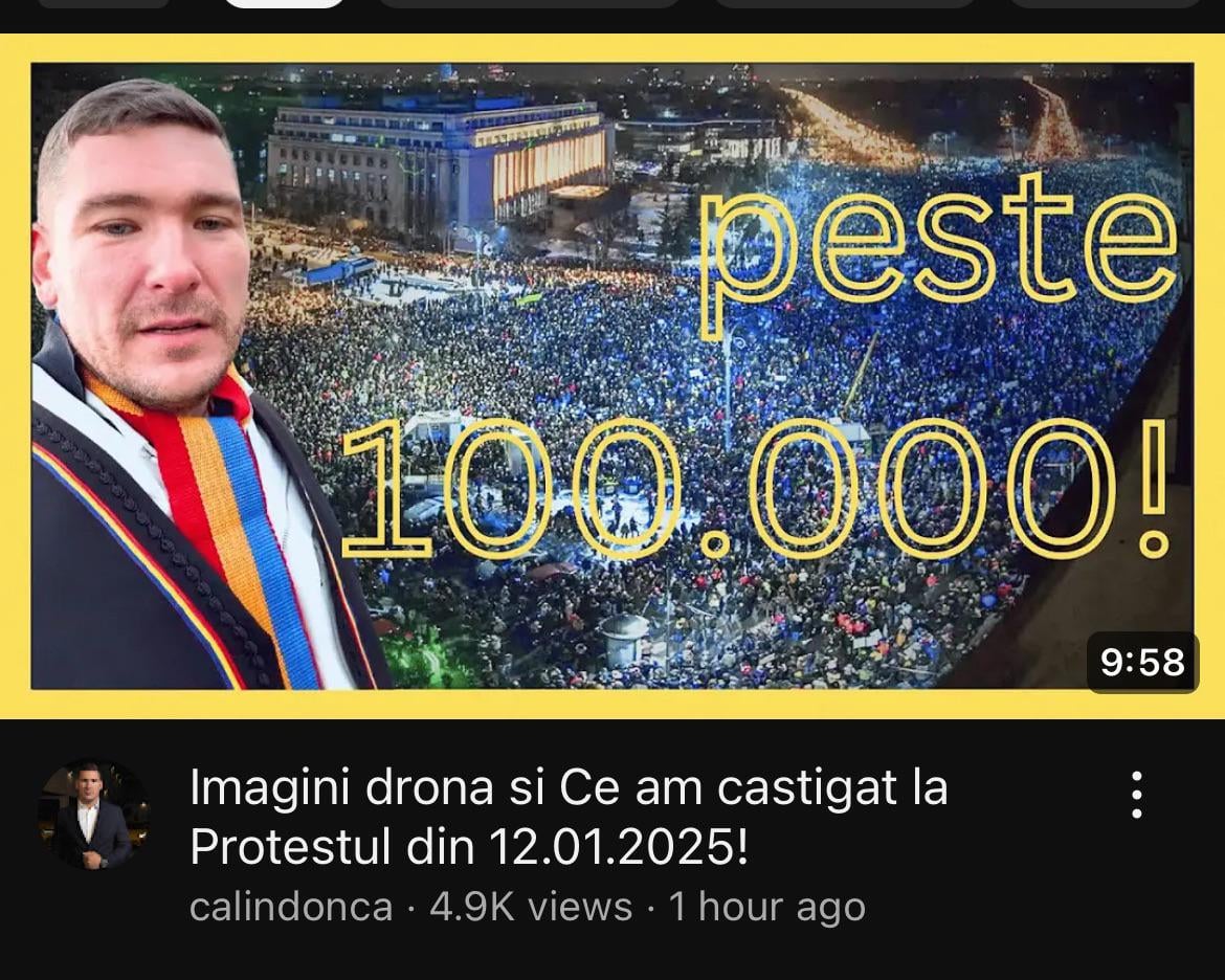 Cât de fake poate fi Donca. Foloseste o imagine de la portestul oug13 sa spuna ca au fost peste 100k ieri. Jenant.