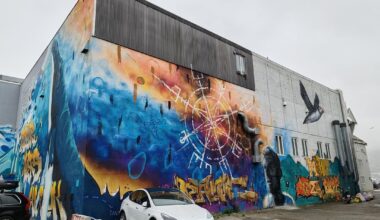 Street art in Tromso, Norway .
