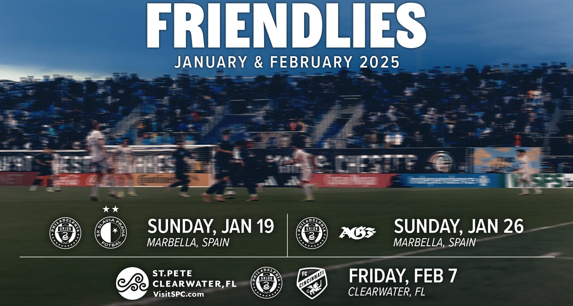 Philadelphia Union Announce 2025 Preseason Schedule In Clearwater; Spain Friendlies