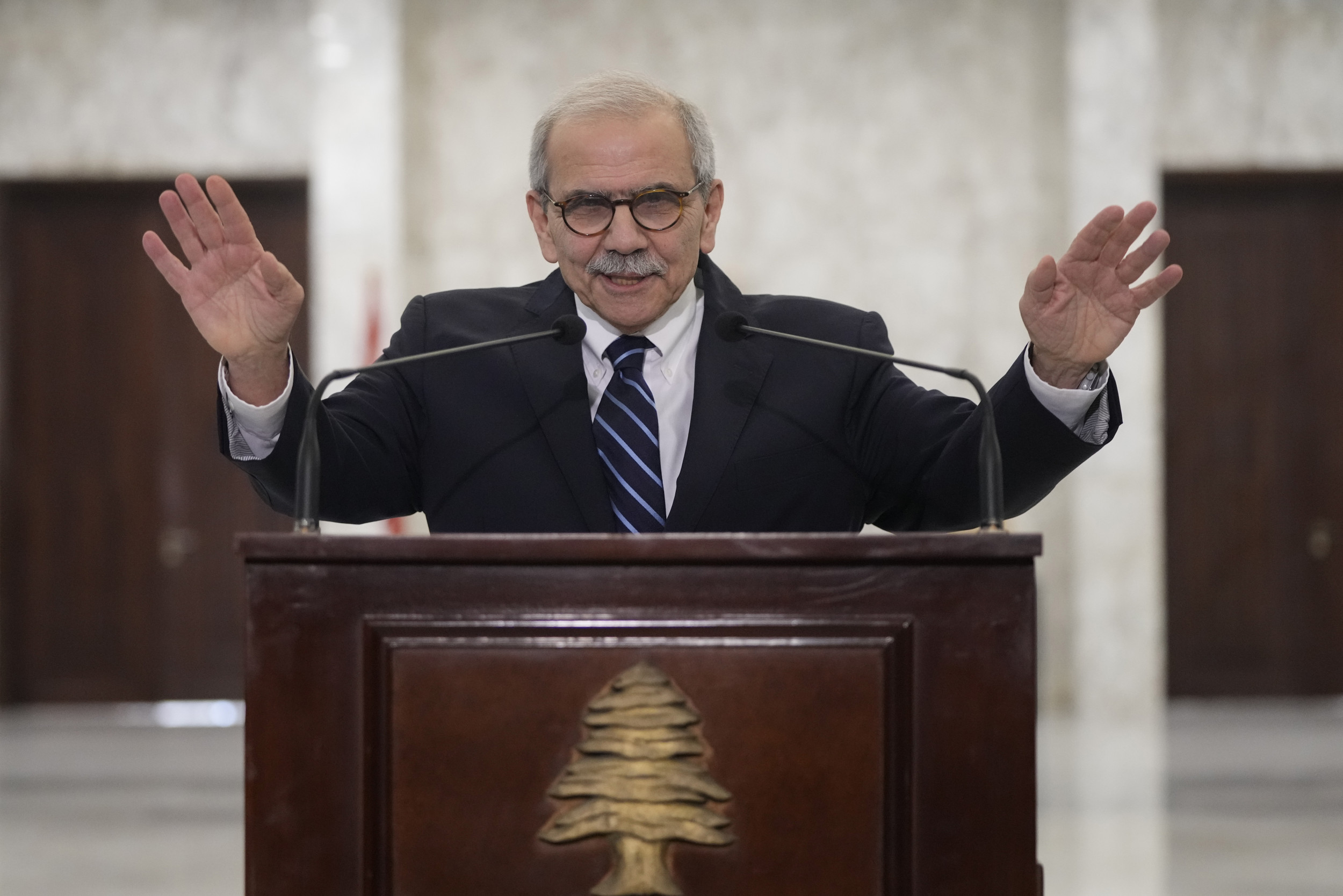 Lebanese Prime Minister-designate Nawaf Salam