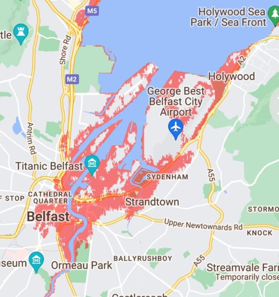 NI cities that will be 'submerged by global warming': Sea levels could rise by up to 6.2 FEET by 2100, warn scientists.