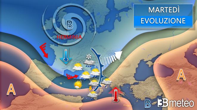 Meteo martedì