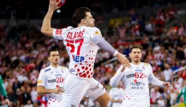 Photo by Croatia and Hungary in the quarterfinals of the 29th IHF World Men's Handball Championship 2025, Photo by Source = International Handball Federation