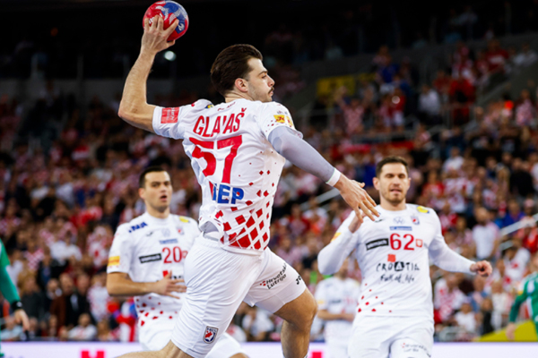 Photo by Croatia and Hungary in the quarterfinals of the 29th IHF World Men's Handball Championship 2025, Photo by Source = International Handball Federation