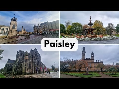 The town of Paisley in Scotland doesn't have the best reputation, so we went to visit. It had surprisingly beautiful buildings, a nice town centre, and a historic abbey - worth a visit!