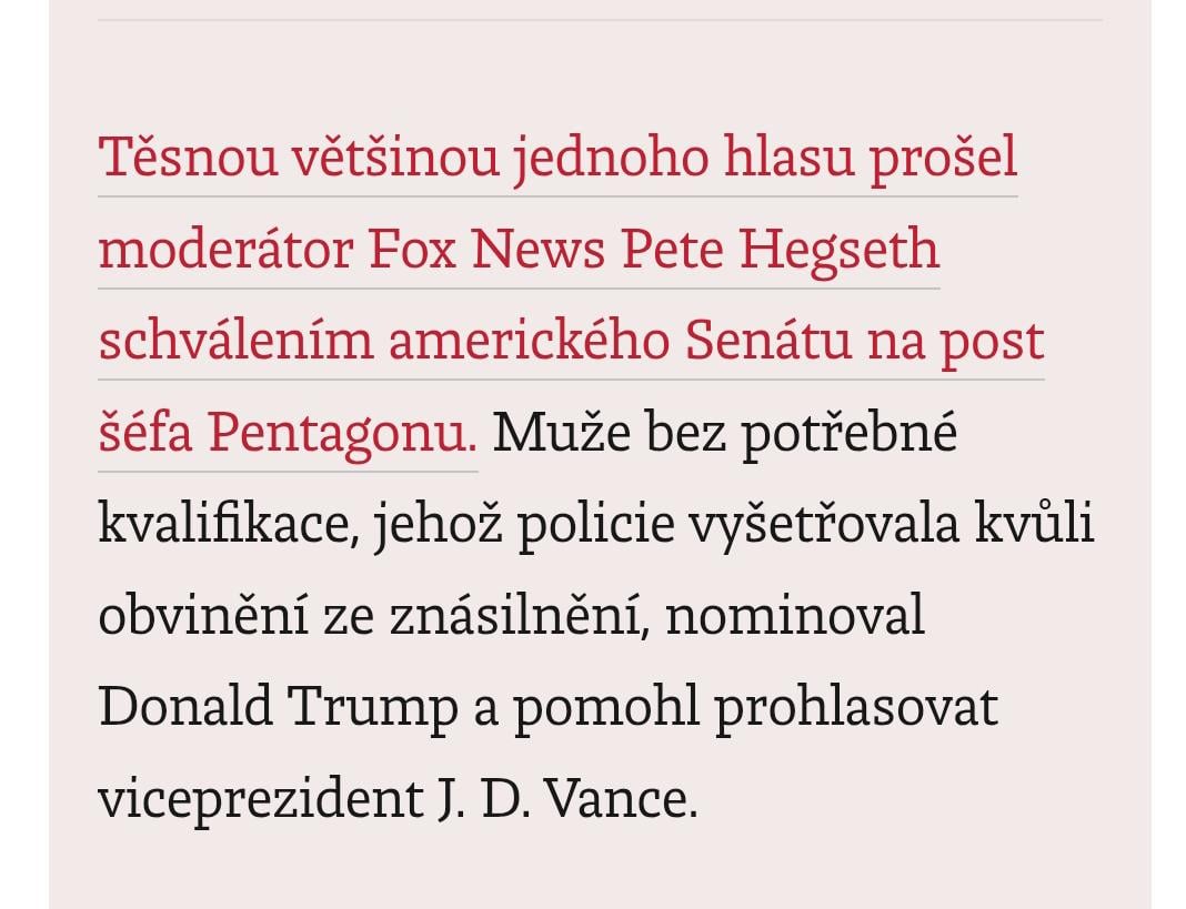 Moderátor propagandistické televize vyšetřovany kvůli znásilnění bude v čele ministerstva obrany státu s nejmocnějsí armádou