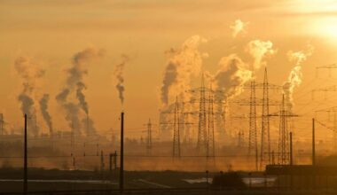 electric towers and air pollution
