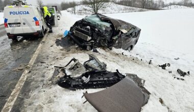 Two fatalities in big crash on Ventspils highway Friday / Article