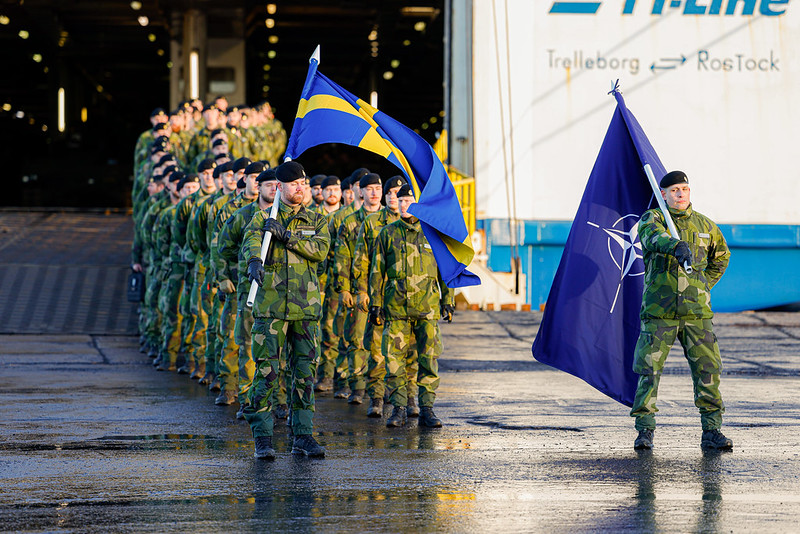 Swedish troops arrive in Latvia, January 18, 2025