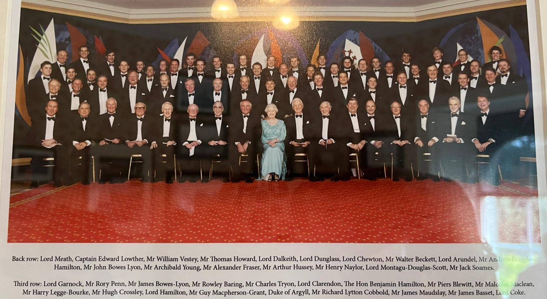 Queen Elizabeth II and her former page boys in 2011