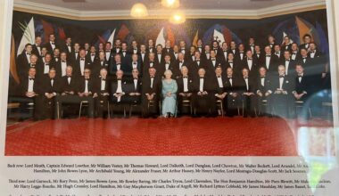 Queen Elizabeth II and her former page boys in 2011