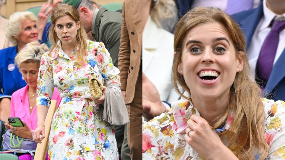 LONDON, ENGLAND - JULY 09: Princess Beatrice of York attends day nine of the Wimbledon Tennis Championships at the All England Lawn Tennis and Croquet Club on July 09, 2024 in London, England. (Photo by Karwai Tang/WireImage)