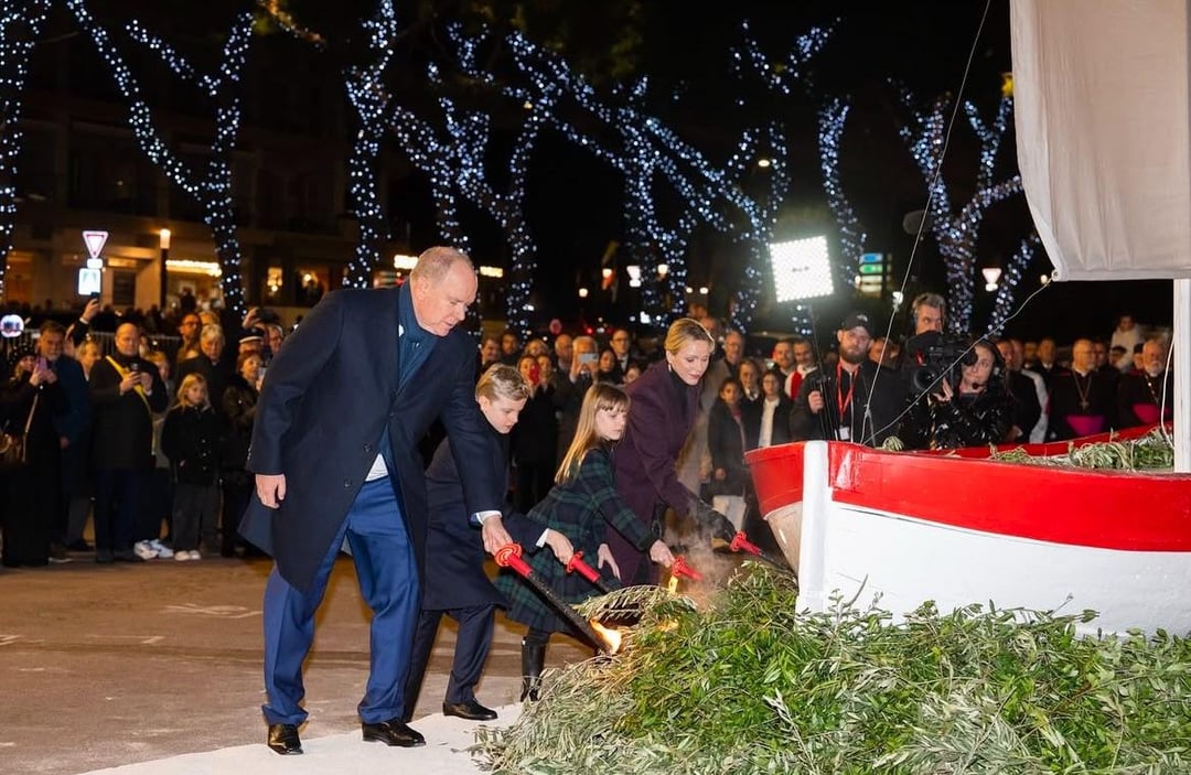 Monaco's Princely Family Attends the Annual Saint Devota Boat Burning Ceremony