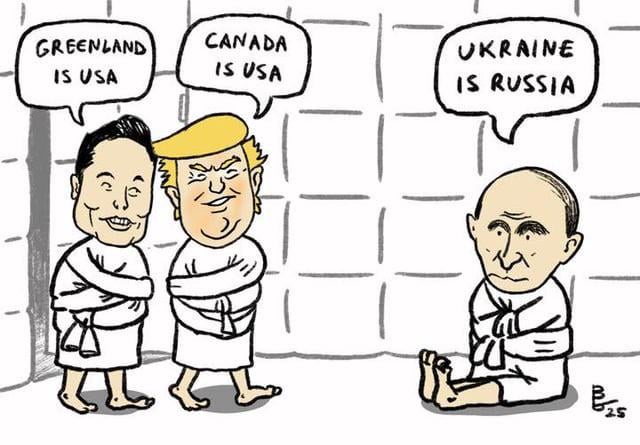 Satiretegning fra Alex Buretz