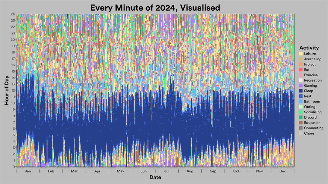 I tracked every minute of my life in 2024