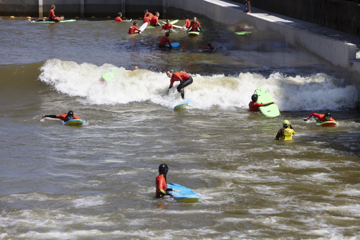 The RiF010 wave pool in Rotterdam, Netherlands.
