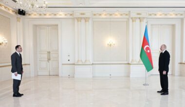 President Ilham Aliyev receives credentials of Slovenia