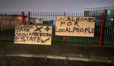 Police investigate racist signs placed outside NI primary school
