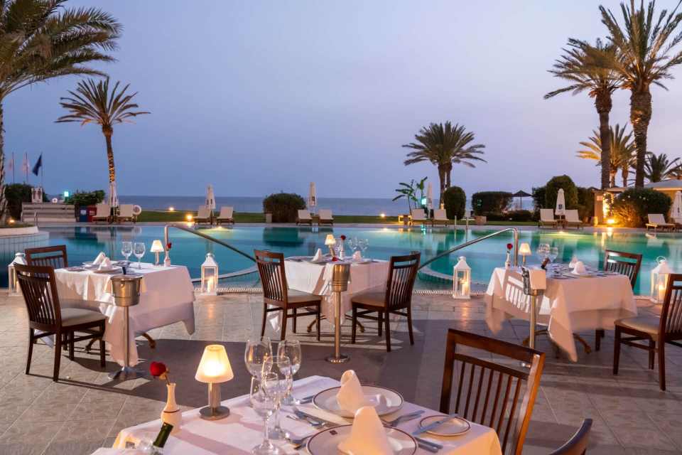 Al fresco evening dining is a delight
