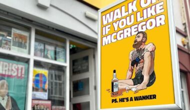 FerryClever cards and gift shop in Derry turning the McGregor fiasco into a great marketing opportunity.