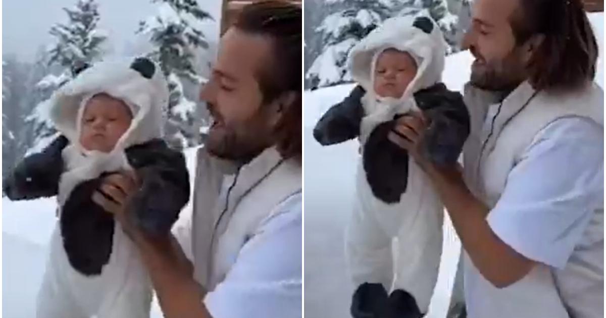 Momentul în care un influencer rus îşi aruncă bebeluşul într-un morman de zăpadă. Acum e la un pas de a fi arestat