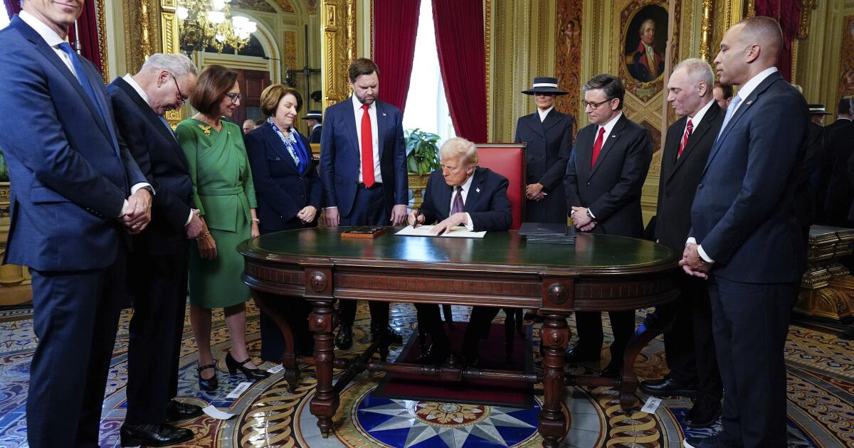 Trump takes aim at clean energy, climate change and the environment on day one