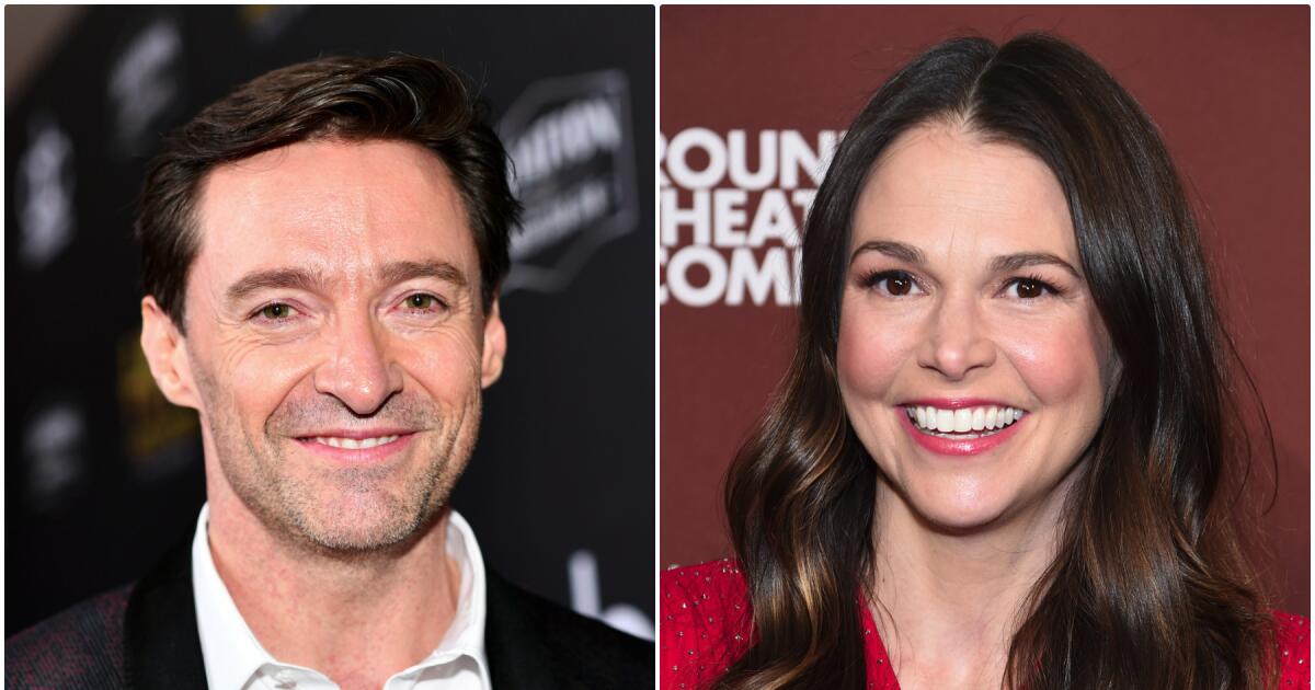 Hugh Jackman, Sutton Foster hold hands amid romance rumors